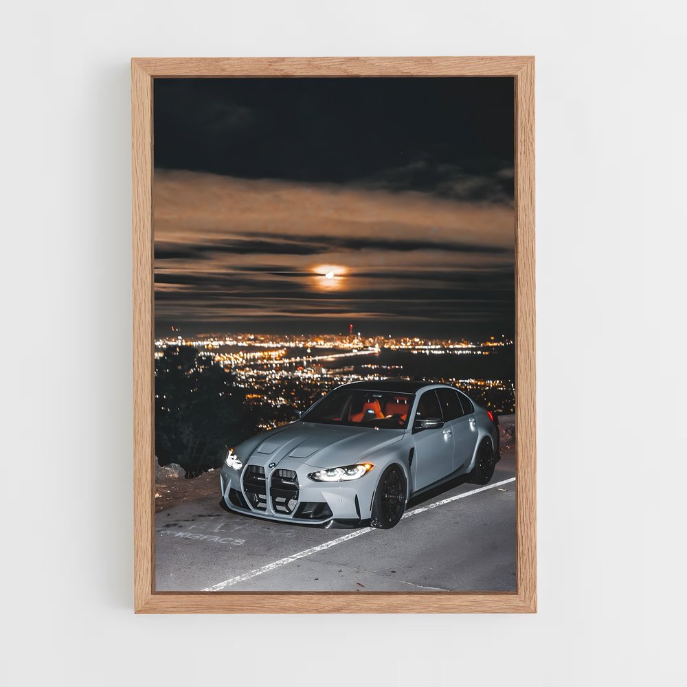 Poster Nuit Argentée – affiche BMW (vue 4)